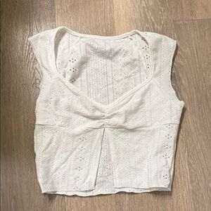 White Eyelet Women's Top